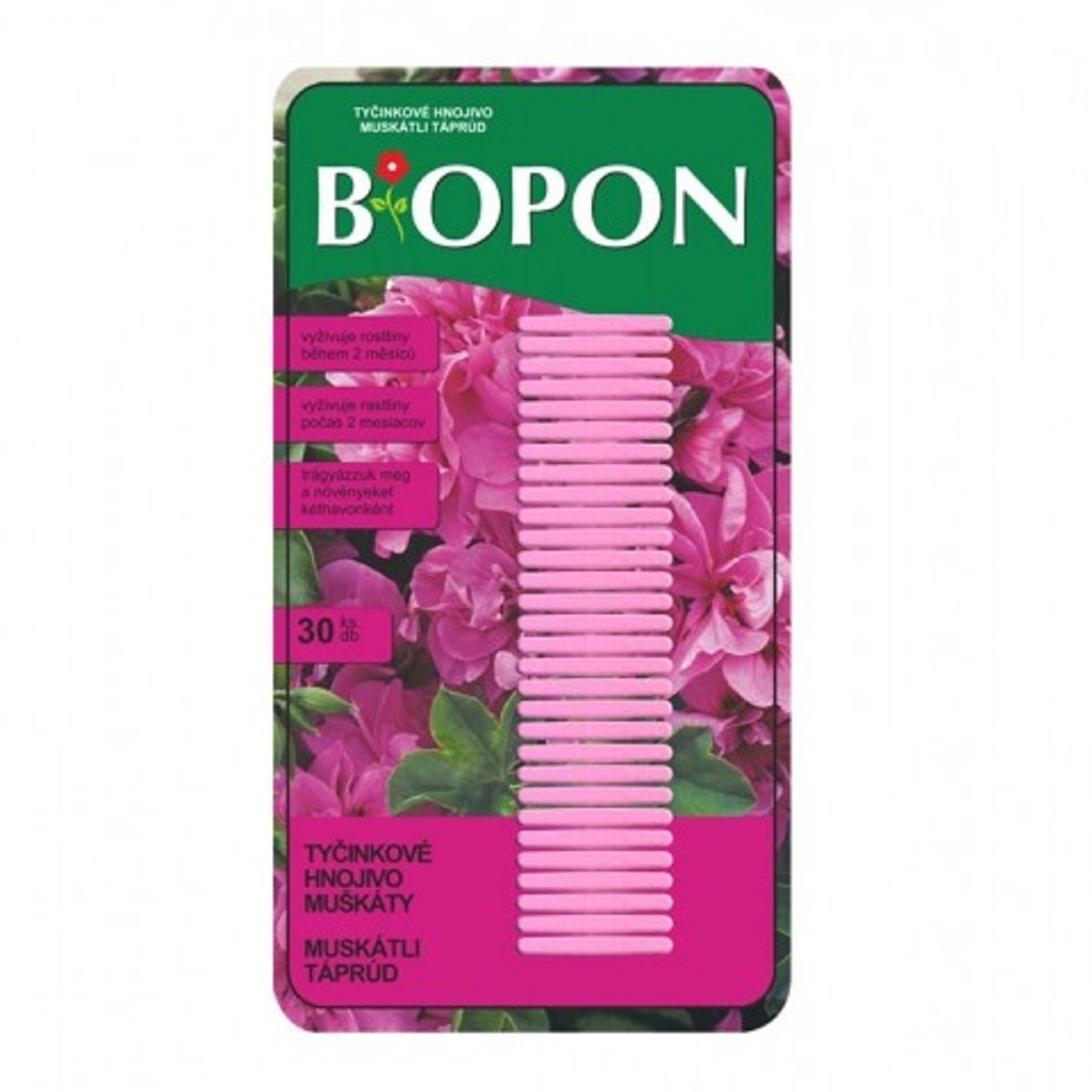 Tyčinkové hnojivo na muškáty - BoPon - hnojivo - 30 ks