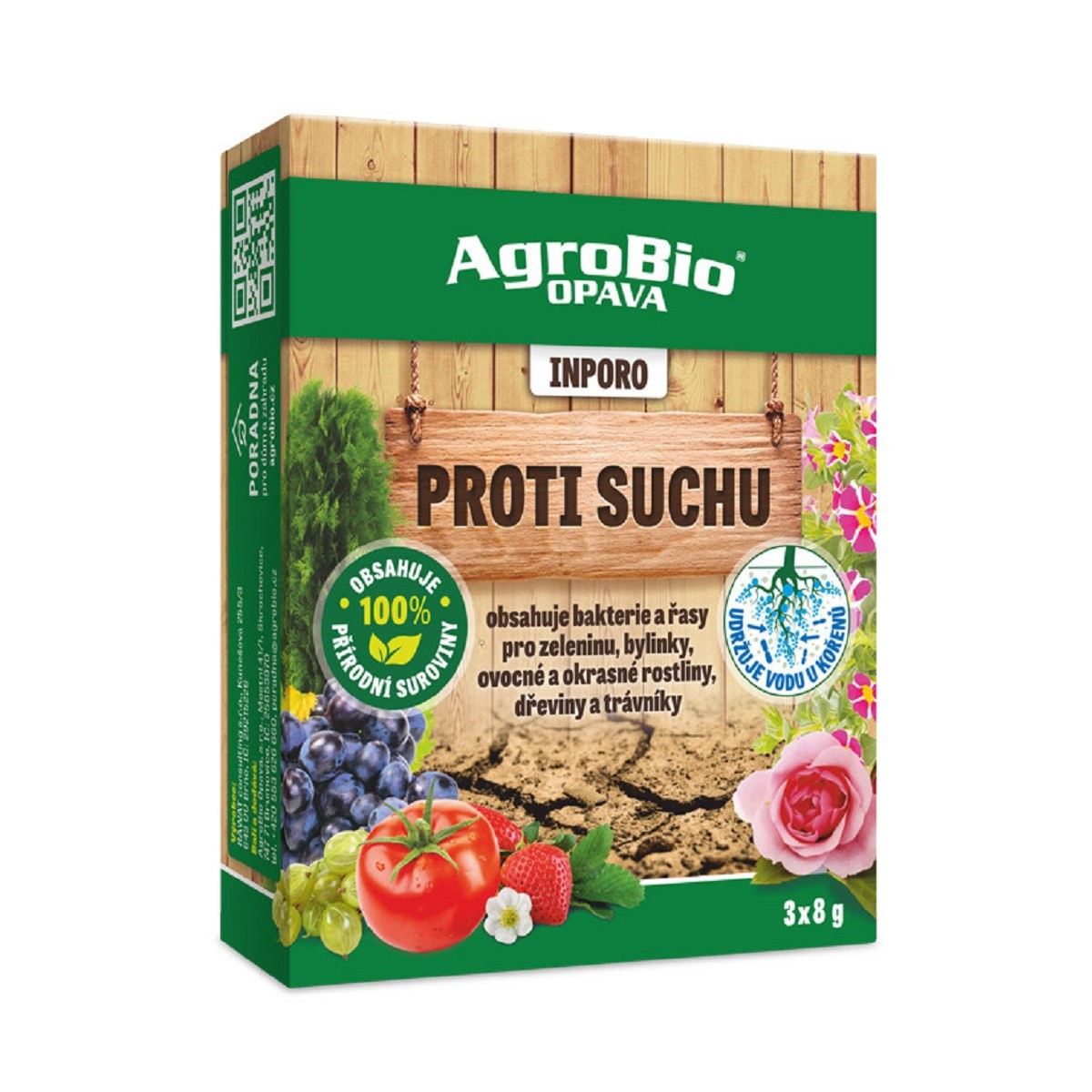 Inporo Proti suchu - AgroBio - ochrana rostlin - 3 x 8 g